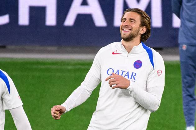 LEVERKUSEN, GERMANY - 20 OCTOBER, 2025: Illia Zabarnyi - UEFA Champions League, MD-1, Practice PSG at BayArena.  Copyright: xx