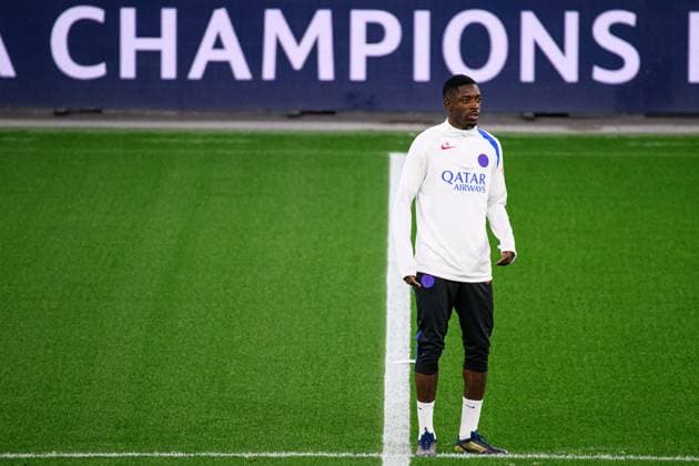 LEVERKUSEN, GERMANY - 20 OCTOBER, 2025: Ousmane Dembele - UEFA Champions League, MD-1, Practice PSG at BayArena.  Copyright: xx