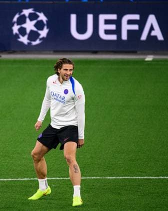 LEVERKUSEN, GERMANY - 20 OCTOBER, 2025: Illia Zabarnyi - UEFA Champions League, MD-1, Practice PSG at BayArena.  Copyright: xx