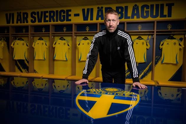 Football, Graham Potter extends his contract as Swedish national team coach until 2030, archive pictures