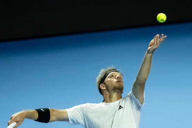 20th October 2025; St. Jakobshalle, Basel, Switzerland; 2025 ATP, Tennis Herren Swiss Indoor Tennis Day 2; Alejandro Davidovich Fokina (ESP) in action against Lorenzo Sonego (ITA) in the first round  DavidxEmm