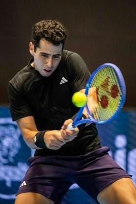 20th October 2025; St. Jakobshalle, Basel, Switzerland; 2025 ATP, Tennis Herren Swiss Indoor Tennis Day 2; Jaume Munar (ESP) in action against Remy Bertola (SUI) in the first round  DavidxEmm