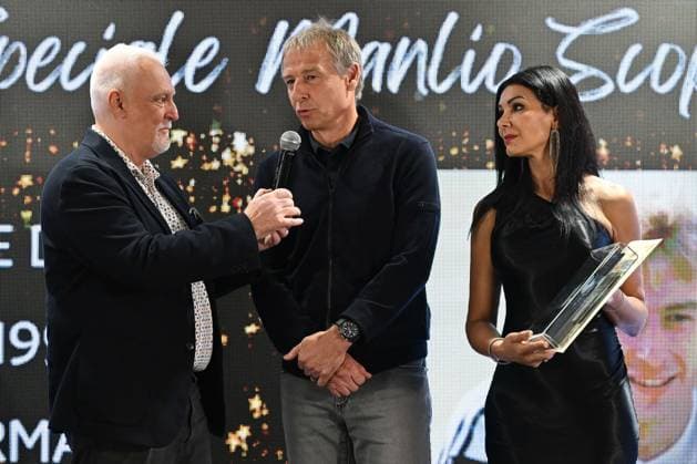 Award Ceremony Manlio Scopigno and Felice Pulici Award Jurgen Klinsmann attends the award ceremony of the Manlio Scopigno and Felice Pulici National and International Awards in the Press Room of the Olympic Stadium in Rome, Italy, on October 19, 2025. Rome Italy Italy  Copyright: xDomenicoxCippitellix originalFilename:cippitelli-awardcer251020_npgZV.jpg