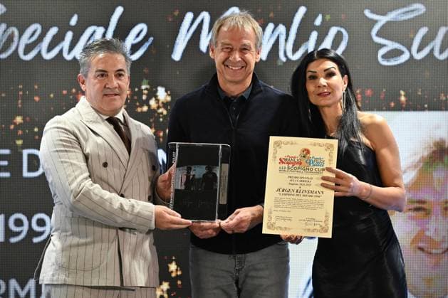 Football, presentation of the Manlio Scopigno and Felice Pulici Prize in Rome with Jürgen Klinsmann