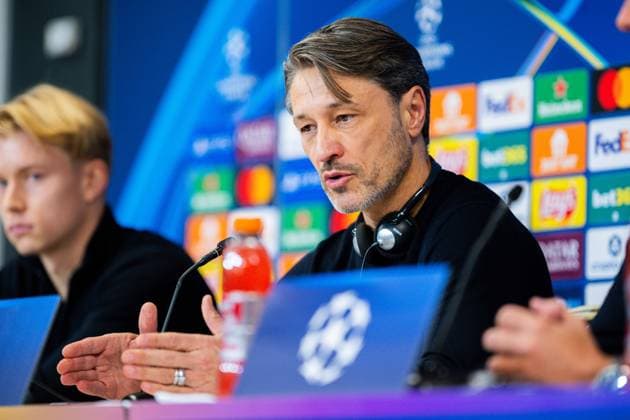 20 10 2025 Football, 2025 2026, Champions League, Press conference before FC Copenhagen Borussia Dortmund L R Daniel Svensson Dortmund , Niko Kovac Coach Dortmund