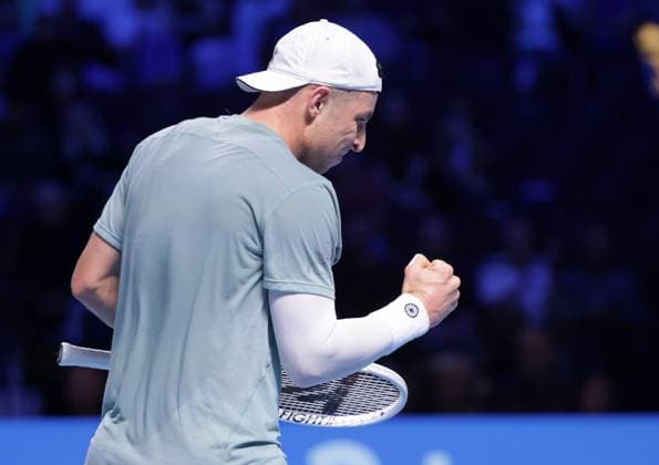 TENNIS - ATP, Tennis Herren Erste Bank Open VIENNA,AUSTRIA,20.OCT.25 - TENNIS - ATP World Tour, Erste Bank Open. Image shows the rejoicing of Tallon Griekspoor (NED).  GEPAxpictures xWalterxLuger