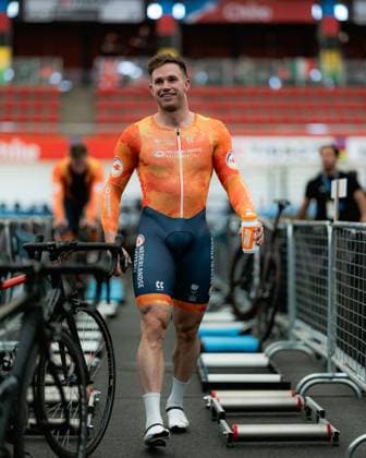 2025 Tissot UCI Track World Championships Picture by Alex Whitehead SWpix.com - 20 10 2025 - Cycling - 2025 Tissot UCI Track World Championships - Velodromo PenalolÃ n, Santiago, Chile - Training - Harrie Lavreysen of the Netherlands. Santiago Velodromo Parque PenalolÃ n Chile Copyright: x xSWpix.comx(t axPhotographyxHubxLtd)xAlexxWhitehead SWpix.comx SWP-3030-10338