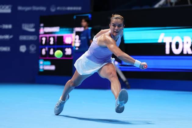 Maria Sakkari (GRE), OCTOBER 21, 2025 - Tennis : TORAY PAN PACIFIC OPEN TENNIS 2025 Singles Round 32 Match at Ariake Coliseum, Tokyo, Japan. Noxthirdxpartyxsales  aflo_307650994