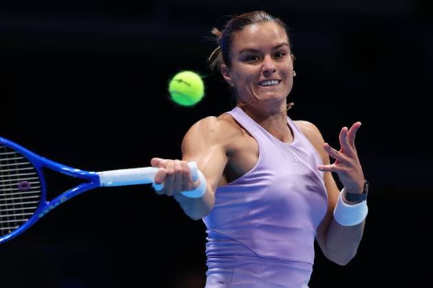 Maria Sakkari (GRE), OCTOBER 21, 2025 - Tennis : TORAY PAN PACIFIC OPEN TENNIS 2025 Singles Round 32 Match at Ariake Coliseum, Tokyo, Japan. Noxthirdxpartyxsales  aflo_307650996
