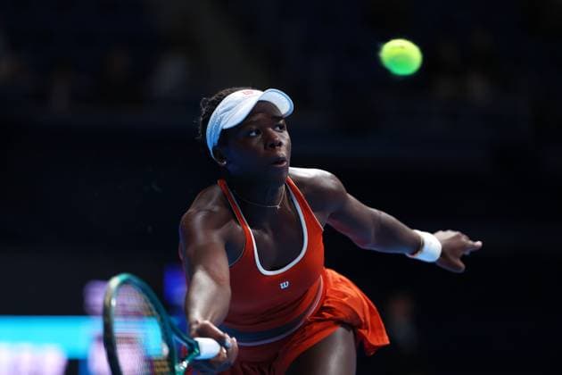 Victoria Mboko (CAN), OCTOBER 21, 2025 - Tennis : TORAY PAN PACIFIC OPEN TENNIS 2025 Singles Round 32 Match at Ariake Coliseum, Tokyo, Japan. Noxthirdxpartyxsales  aflo_307653334