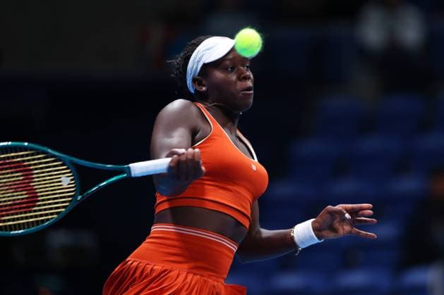 Victoria Mboko (CAN), OCTOBER 21, 2025 - Tennis : TORAY PAN PACIFIC OPEN TENNIS 2025 Singles Round 32 Match at Ariake Coliseum, Tokyo, Japan. Noxthirdxpartyxsales  aflo_307653335