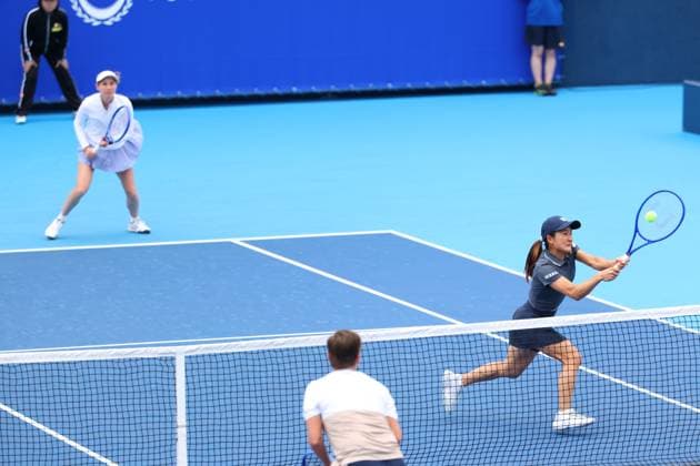 Shuko Aoyama (JPN) & Cristina Bucsa (ESP), OCTOBER 21, 2025 - Tennis : TORAY PAN PACIFIC OPEN TENNIS 2025 Doubles Round 16 Match at Ariake Coliseum, Tokyo, Japan. Noxthirdxpartyxsales  aflo_307664715