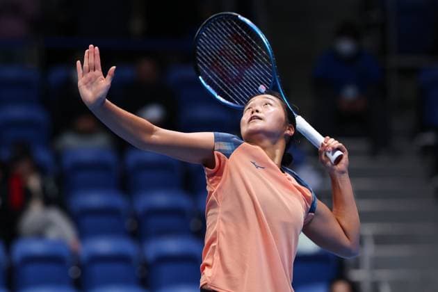 Wakana Sonobe (JPN), OCTOBER 21, 2025 - Tennis : TORAY PAN PACIFIC OPEN TENNIS 2025 Singles Round 32 Match at Ariake Coliseum, Tokyo, Japan. Noxthirdxpartyxsales  aflo_307666046