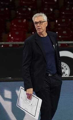 Gordon Herbert FC Bayern Basketball, Head Coach , GER, FC Bayern Basketball vs Basketball Loewen Braunschweig, Basketball, BBL Pokal, Round of 16, Season 2025 2026, 20 10 2025, GER, FC Bayern Basketball vs Basketball Loewen Braunschweig, Basketball, BBL Pokal, Round of 16, Season 2025 2026, 20 10 2025 Muenchen Copyright: xEibner-Pressefoto JennixMaulx EP_JML