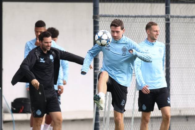 Club s Hans Vanaken pictured during a training session of Belgian soccer team Club Brugge KV, on Tuesday 21 October 2025 in Knokke-Heist. The team is preparing for tomorrow s game against German FC Bayern Munchen, on day three of the League phase of the UEFA Champions League tournament. BRUNOxFAHY  x137497786x