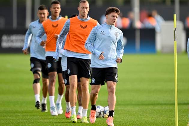Bayern Munchen v Club Brugge - UEFA Champions League Media Activities 21 10 2025 WESTKAPELLE, BELGIUM - OCTOBER 21 : Tzolis Christos forward of Club Brugge pictured during a training session ahead of the UEFA Champions League 2025 26 League Phase MD3 match between Bayern Munchen and Club Brugge on October 21, 2025 in Westkapelle, Belgium, 21 10 2025 Westkapelle Belgium  Copyright: xNicoxVereeckenx