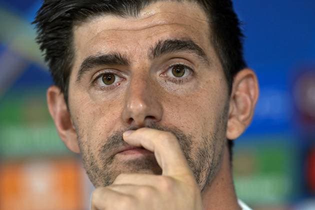 Ahead of Real Madrid v Juventus - UEFA Champions League MADRID, SPAIN - OCTOBER 21: Thibaut Courtois of Real Madrid speaks during the press conference, PK, Pressekonferenz following the training session ahead of the UEFA Champions League third-week football match between Real Madrid and Juventus at the Valdebebas facilities in Madrid, Spain on October 21, 2025. Burak Akbulut Anadolu Madrid Spain. Editorial use only. Please get in touch for any other usage.  Copyright: x2025xAnadoluxBurakxAkbulutx