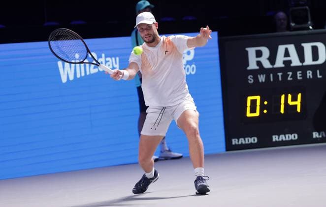 TENNIS - ATP, Tennis Herren Erste Bank Open VIENNA,AUSTRIA,21.OCT.25 - TENNIS - ATP World Tour, Erste Bank Open. Image shows Filip Misolic (AUT).  GEPAxpictures xWalterxLuger