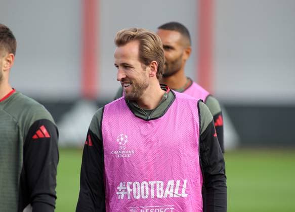 Football, Men, Champions League, Season 2025 2026, FC Bayern Mnnchen, Final training Harry Kane FC Bayern Mnnchen with shirt, head, upper body