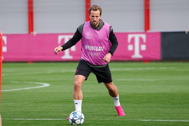 Harry Kane FC Bayern Muenchen, 09 with ball, GER, Final training, FC Bayern Muenchen, Football, UEFA Champions League, League phase, Matchday 3, 2025 2026 season, 21 10 2025, GER, Final training, FC Bayern Muenchen, Football, UEFA Champions League, League phase, Matchday 3, 2025 2026 season, 21 10 2025 Muenchen Copyright: xEibner-Pressefoto JennixMaulx EP_JML
