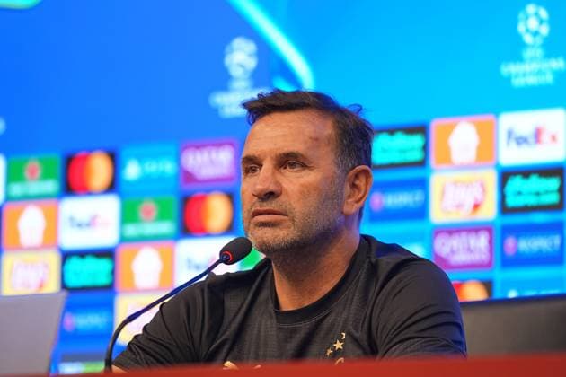 Ahead of Galatasaray and Bodo Glimt - UEFA Champions League ISTANBUL, TURKIYE - OCTOBER 21: Head Coach of Galatasaray Okan Buruk attends a press conference, PK, Pressekonferenz at Kemerburgaz Metin Oktay Facilities ahead of UEFA Champions League football match between Galatasaray and Bodo Glimt in Istanbul, Turkiye on October 21, 2025. Adem Kutucu Anadolu Istanbul Turkey. Editorial use only. Please get in touch for any other usage.  Copyright: x2025xAnadoluxAdemxKutucux