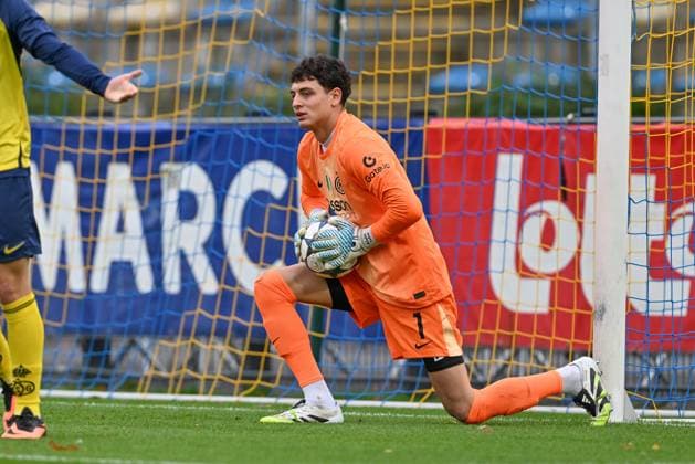 251021 Youth League Youth League : Royale Union Saint-Gilloise vs FC Internazionale Milano goalkeeper Alain Taho (1) of Inter pictured during the matchday 3 Uefa Youth League League Phase game in season 2025 - 2026 between the Under 19 teams of Royale Union Saint-Gilloise and FC Internazionale Milano on October 21 , 2025 in Vorst, Belgium. (Photo by David Catry sportpix) Vorst Joseph Marien Brussels Belgium  Copyright: xsportpixxDavidxCatryx