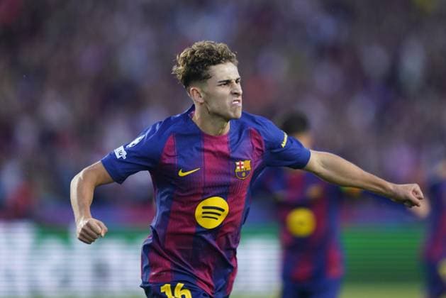 during the UEFA Champions League match, between FC Barcelona, Barca and Olympiacos FC, Lluis Companys Stadium on October 21, 2025 in Barcelona, Spain. (Photo by Bagu Blanco PRESSIN).. Copyright: xBaguxBlancox xPRESSINx