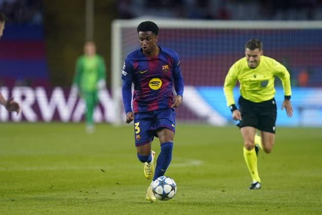 during the UEFA Champions League match, between FC Barcelona, Barca and Olympiacos FC, Lluis Companys Stadium on October 21, 2025 in Barcelona, Spain. (Photo by Bagu Blanco PRESSIN).. Copyright: xBaguxBlancox xPRESSINx
