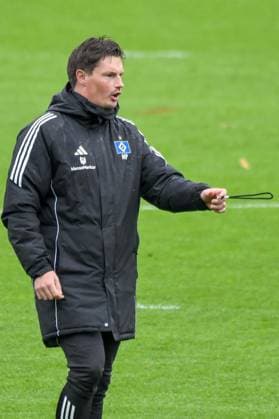 Coach Merlin Polzin HSV Germany , Hamburg , Volksparkstadion , Training ground soccer , 1 Bundesliga , Training of Hamburger SV