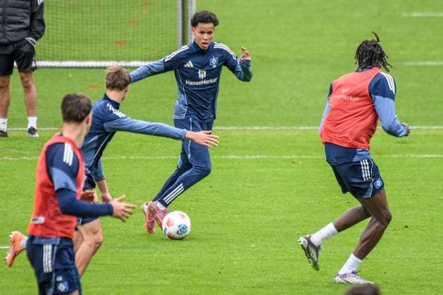 Alexander Rossing Lelesiit HSV Germany , Hamburg , Volksparkstadion , Training ground soccer , 1 Bundesliga , Training of Hamburger SV