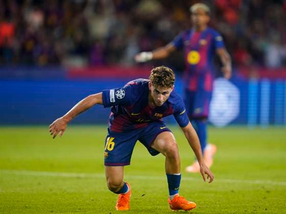 ESP: FC Barcelona, Barca v Olympiacos FC. UEFA Champions League. Matchday 3. Fermin Lopez of FC Barcelona celebrates the 2-0 during the UEFA Champions League match, between FC Barcelona and Olympiacos FC, Lluis Companys Stadium on October 21, 2025 in Barcelona, Spain. kpng Copyright: xSergioxRuizx xImagox PS_2501021_BAR_OLY_2526_033