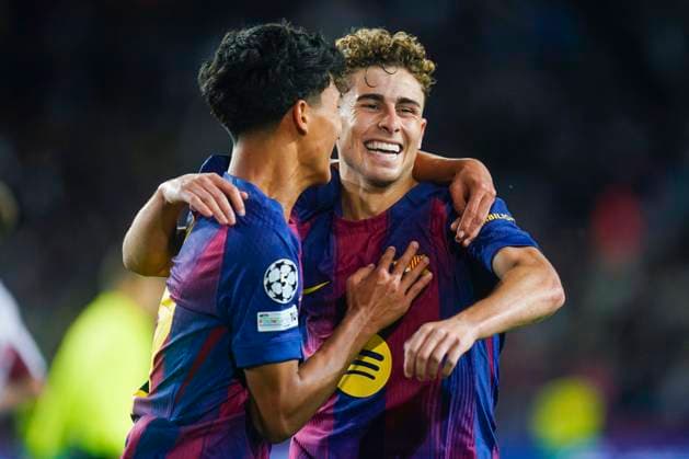 ESP: FC Barcelona, Barca v Olympiacos FC. UEFA Champions League. Matchday 3. Fermin Lopez of FC Barcelona celebrates the 2-0 during the UEFA Champions League match, between FC Barcelona and Olympiacos FC, Lluis Companys Stadium on October 21, 2025 in Barcelona, Spain. kpng Copyright: xSergioxRuizx xImagox PS_2501021_BAR_OLY_2526_040