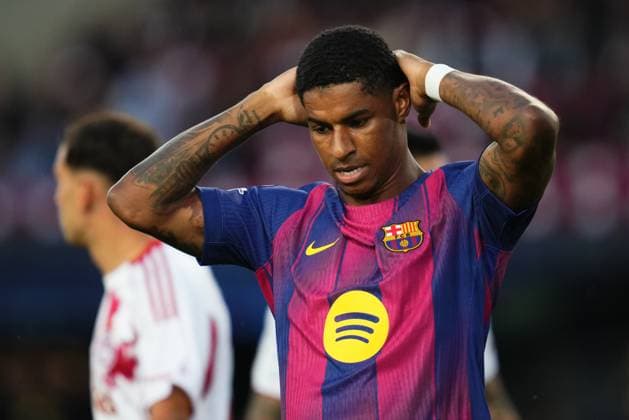 ESP: FC Barcelona, Barca v Olympiacos FC. UEFA Champions League. Matchday 3. Marcus Rashford of FC Barcelona during the UEFA Champions League match, between FC Barcelona and Olympiacos FC, Lluis Companys Stadium on October 21, 2025 in Barcelona, Spain. kpng Copyright: xBaguxBlancox xPRESSINx PS_251021_BAR_OLY_2526_1729