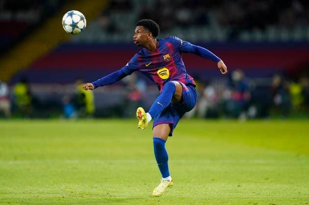 ESP: FC Barcelona, Barca v Olympiacos FC. UEFA Champions League. Matchday 3. Alejandro Balde of FC Barcelona during the UEFA Champions League match, between FC Barcelona and Olympiacos FC, Lluis Companys Stadium on October 21, 2025 in Barcelona, Spain. kpng Copyright: xSergioxRuizx xImagox PS_2501021_BAR_OLY_2526_044