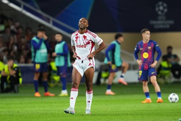 during the UEFA Champions League match, between FC Barcelona, Barca and Olympiacos FC, Lluis Companys Stadium on October 21, 2025 in Barcelona, Spain. (Photo by Bagu Blanco PRESSIN).. Copyright: xBaguxBlancox xPRESSINx