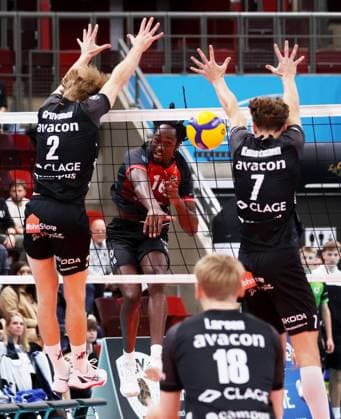 BAU 21 10 2025 Ludwigsburg Volleyball Barock Volleys MTV Ludwigsburg vs SVG Lüneburg, Nyherowo Omene LB, center