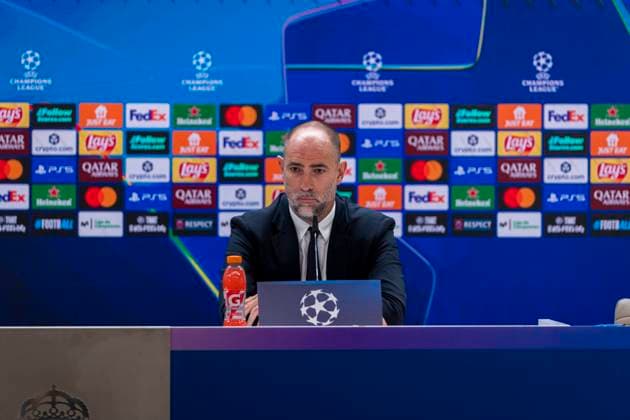 Juventus Training Session And press conference, PK, Pressekonferenz - UEFA Champions League 2025 26 League Phase MD3 Igor Tudor, Head Coach of Juventus FC, is seen during the press conference ahead of the UEFA Champions League 2024 25 match against Real Madrid CF at Estadio Santiago Bernabeu on October 21, 2025 in Madrid, Spain. Madrid Estadio Santiago Bernabeu Madrid Spain Copyright: xAlbertoxGardinx AGardin_20251021_Foot_Champions_Juve_PC_0283