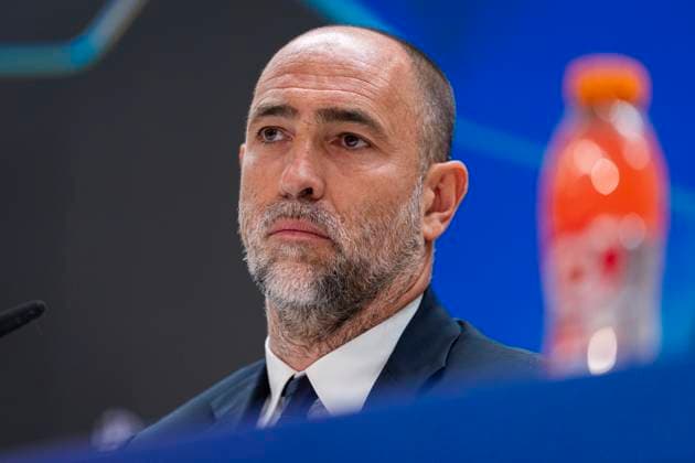 Juventus Training Session And press conference, PK, Pressekonferenz - UEFA Champions League 2025 26 League Phase MD3 Igor Tudor, Head Coach of Juventus FC, is seen during the press conference ahead of the UEFA Champions League 2024 25 match against Real Madrid CF at Estadio Santiago Bernabeu on October 21, 2025 in Madrid, Spain. Madrid Estadio Santiago Bernabeu Madrid Spain Copyright: xAlbertoxGardinx AGardin_20251021_Foot_Champions_Juve_PC_0285
