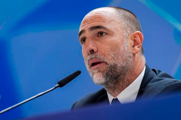 Juventus Training Session And press conference, PK, Pressekonferenz - UEFA Champions League 2025 26 League Phase MD3 Igor Tudor, Head Coach of Juventus FC, is seen during the press conference ahead of the UEFA Champions League 2024 25 match against Real Madrid CF at Estadio Santiago Bernabeu on October 21, 2025 in Madrid, Spain. Madrid Estadio Santiago Bernabeu Madrid Spain Copyright: xAlbertoxGardinx AGardin_20251021_Foot_Champions_Juve_PC_0287