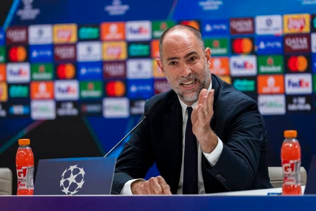 Juventus Training Session And press conference, PK, Pressekonferenz - UEFA Champions League 2025 26 League Phase MD3 Igor Tudor, Head Coach of Juventus FC, is seen during the press conference ahead of the UEFA Champions League 2024 25 match against Real Madrid CF at Estadio Santiago Bernabeu on October 21, 2025 in Madrid, Spain. Madrid Estadio Santiago Bernabeu Madrid Spain Copyright: xAlbertoxGardinx AGardin_20251021_Foot_Champions_Juve_PC_0292