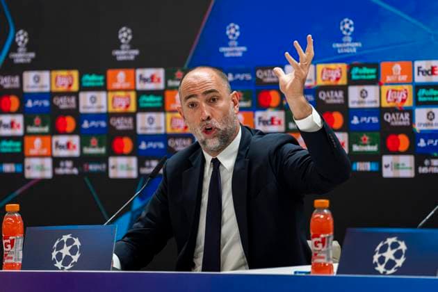 Juventus Training Session And press conference, PK, Pressekonferenz - UEFA Champions League 2025 26 League Phase MD3 Igor Tudor, Head Coach of Juventus FC, is seen during the press conference ahead of the UEFA Champions League 2024 25 match against Real Madrid CF at Estadio Santiago Bernabeu on October 21, 2025 in Madrid, Spain. Madrid Estadio Santiago Bernabeu Madrid Spain Copyright: xAlbertoxGardinx AGardin_20251021_Foot_Champions_Juve_PC_0295