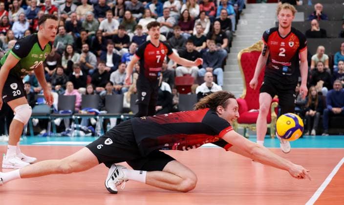 BAU 21 10 2025 Ludwigsburg Volleyball Barock Volleys MTV Ludwigsburg vs SVG Lüneburg,Ben Simon Bonin LB, front