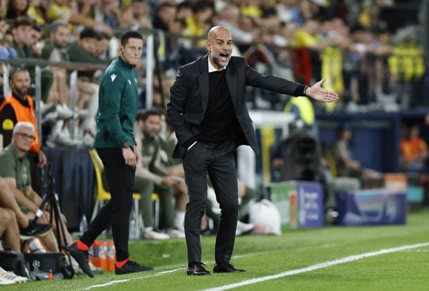 Manchester City manager, Pep Guardiola Villarreal v Manchester City, UEFA Champions League, Group Stage, Football, Estadi de la Cermica, Villarreal, Spain - 21 Oct 2025Villarreal Estadi de la Ceràmica United Kingdom EDITORIAL USE ONLY No use with unauthorised audio, video, data, fixture lists, club league logos or live services. Online in-match use limited to 120 images, no video emulation. No use in betting, games or single club league player publications.  Copyright: xRubenxAlbarran Shutterstockx 15552307t