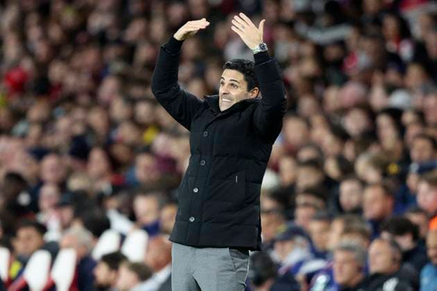 Arsenal FC v Atletico de Madrid - UEFA Champions League 2025 26 League Phase MD3 Mikel Arteta, Manager of Arsenal reacts on the side line during the UEFA Champions League 2025 26 League Phase MD3 match between Arsenal FC and Atletico de Madrid at Arsenal Stadium on October 21, 2025 in London, England. London Arsenal Stadium England United Kingdom Copyright: xNealxSimpson Sportsphoto APLx 14139292