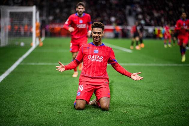 LEVERKUSEN, GERMANY - 21 OCTOBER, 2025: Desire Doue - UEFA Champions League, match Bayer Leverkusen vs Paris Saint Germain at BayArena.  Copyright: xx