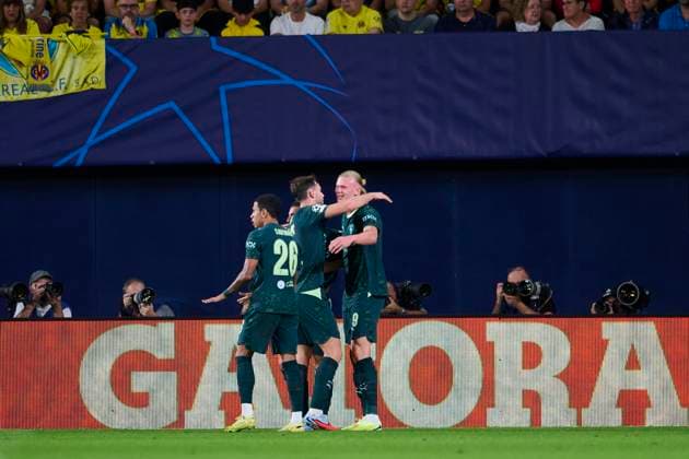Villarreal CF v Manchester City - UEFA Champions League 2025 26 League Phase MD3 VILLARREAL, SPAIN - OCTOBER 21: Erling Haaland of Manchester City celebrates after scoring his team s first goal during the UEFA Champions League 2025 26 League Phase MD3 match between Villarreal CF and Manchester City at Estadio de la Ceramica on October 21, 2025 in Villarreal, Spain. (Photo by Francisco Macia Photo Players Images Magara Press) Villarreal Estadio de la Ceramica Spain Copyright: xFrancsicoxMaciax