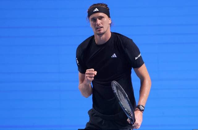 TENNIS - ATP, Tennis Herren Erste Bank Open VIENNA,AUSTRIA,21.OCT.25 - TENNIS - ATP World Tour, Erste Bank Open. Image shows the rejoicing of Alexander Zverev (GER).  GEPAxpictures xWalterxLuger