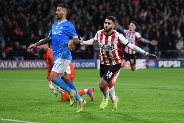 Soccer UEFA Champions League matchday 3 PSV Eindhoven SSC Napoli on 21 10 2025 at Philips Stadion in Eindhoven Goal celebration to 2 1 by Ismael Saibari Eindhoven xRx