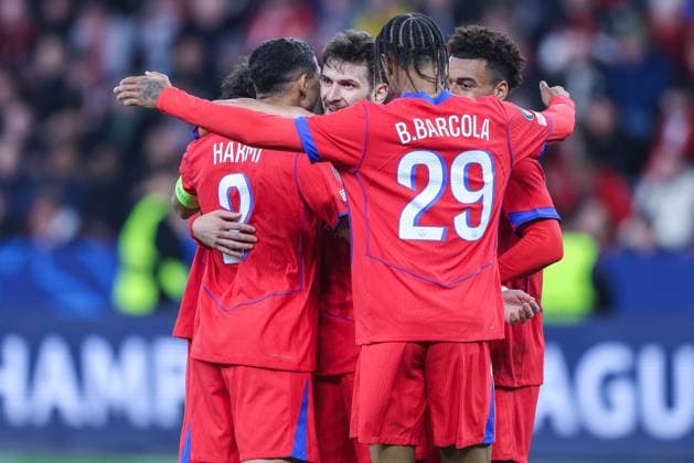 Soccer Champions League Matchday 3 Bayer 04 Leverkusen Paris St Germain on 21 10 2025 at the BayArena in Leverkusen Goal celebration to 1 3 by Khvicha Kvaratskhelia Paris xJRx
