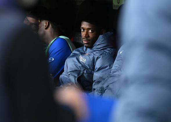 21 10 2025, xophax, Football Champions League 2025 UEFA Champions League BayArena Bayer Leverkusen vs Paris St Germain Ousmane Dembele Paris St Germain on the bench Leverkusen
